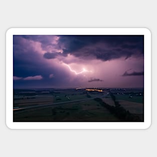 Heavy storm and lightning Sticker